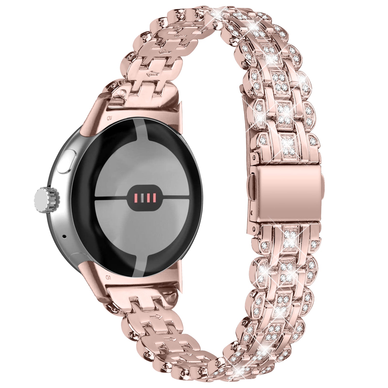 Metal Watch Band For Google Pixel Watch 2 Pixel Watch Rhinestone Decor Replacement Strap Wrist Band Metal Watch Band For Google Pixel Watch 2 Pixel Watch Rhinestone Decor Replacement Strap Wrist Band